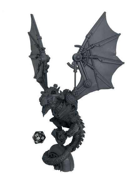 3D Printed Bestiary Vol. 4 Nafarrate - Clockwork Dragon 32mm Ragnarok D&D