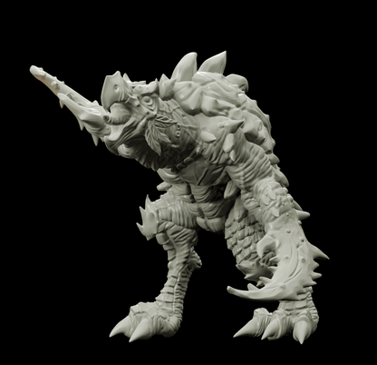 3D Printed Bestiary Vol. 4 Nafarrate - Corvolture Beast 32mm Ragnarok D&D