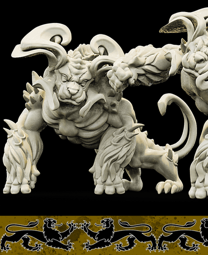 3D Printed Bestiary Vol. 4 Nafarrate - Duskpaw 32mm Ragnarok D&D