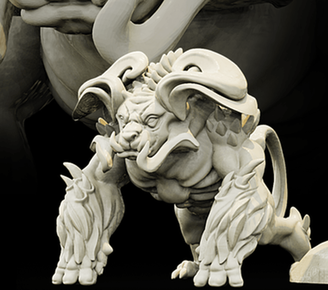 3D Printed Bestiary Vol. 4 Nafarrate - Duskpaw 32mm Ragnarok D&D