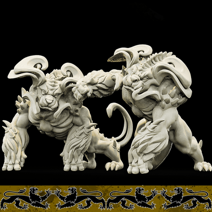 3D Printed Bestiary Vol. 4 Nafarrate - Duskpaw 32mm Ragnarok D&D