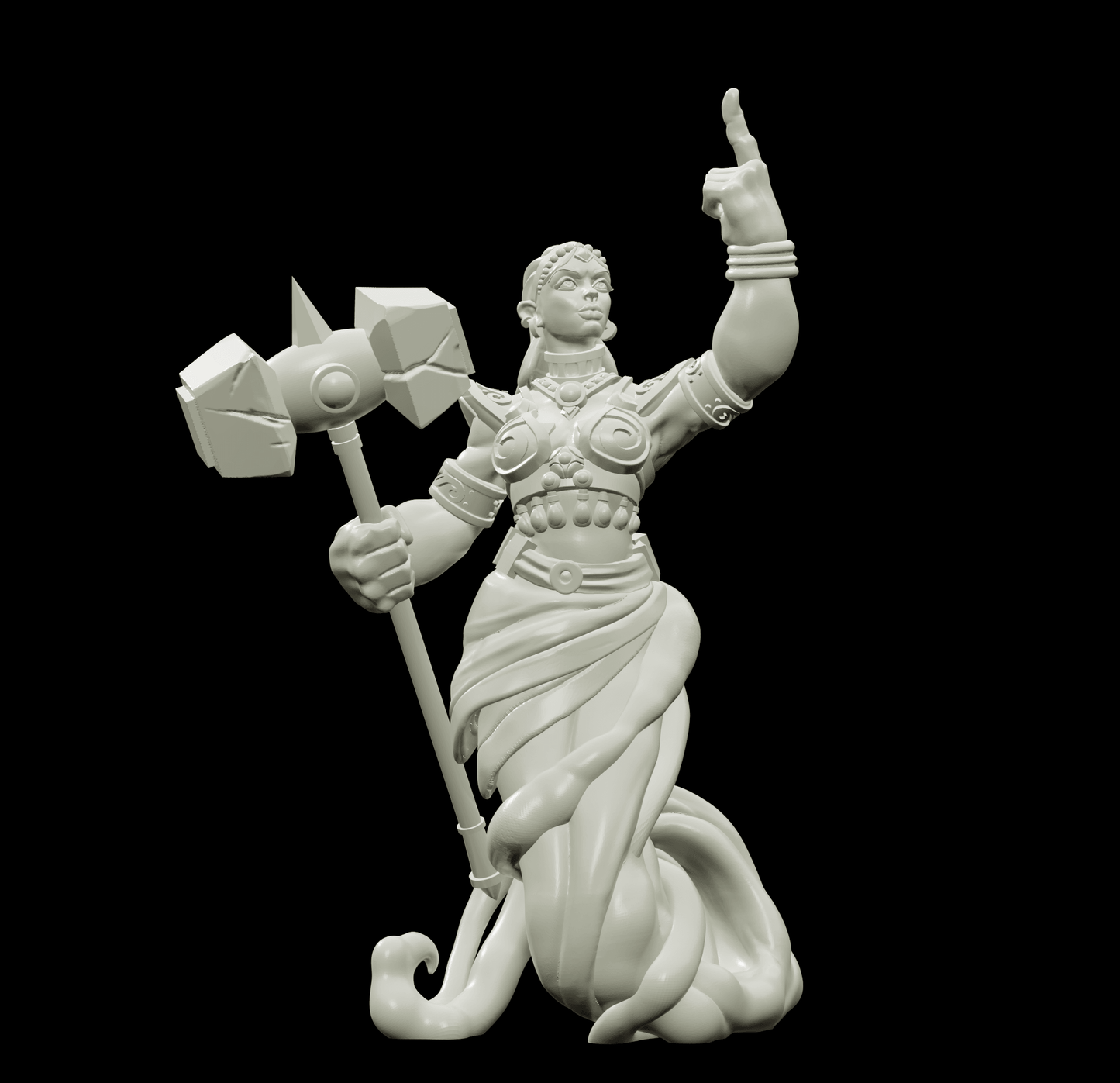 3D Printed Bestiary Vol. 4 Nafarrate - Earth Genie 32mm Ragnarok D&D