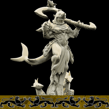 3D Printed Bestiary Vol. 4 Nafarrate - Ephyra Lady Shark 32mm Ragnarok D&D