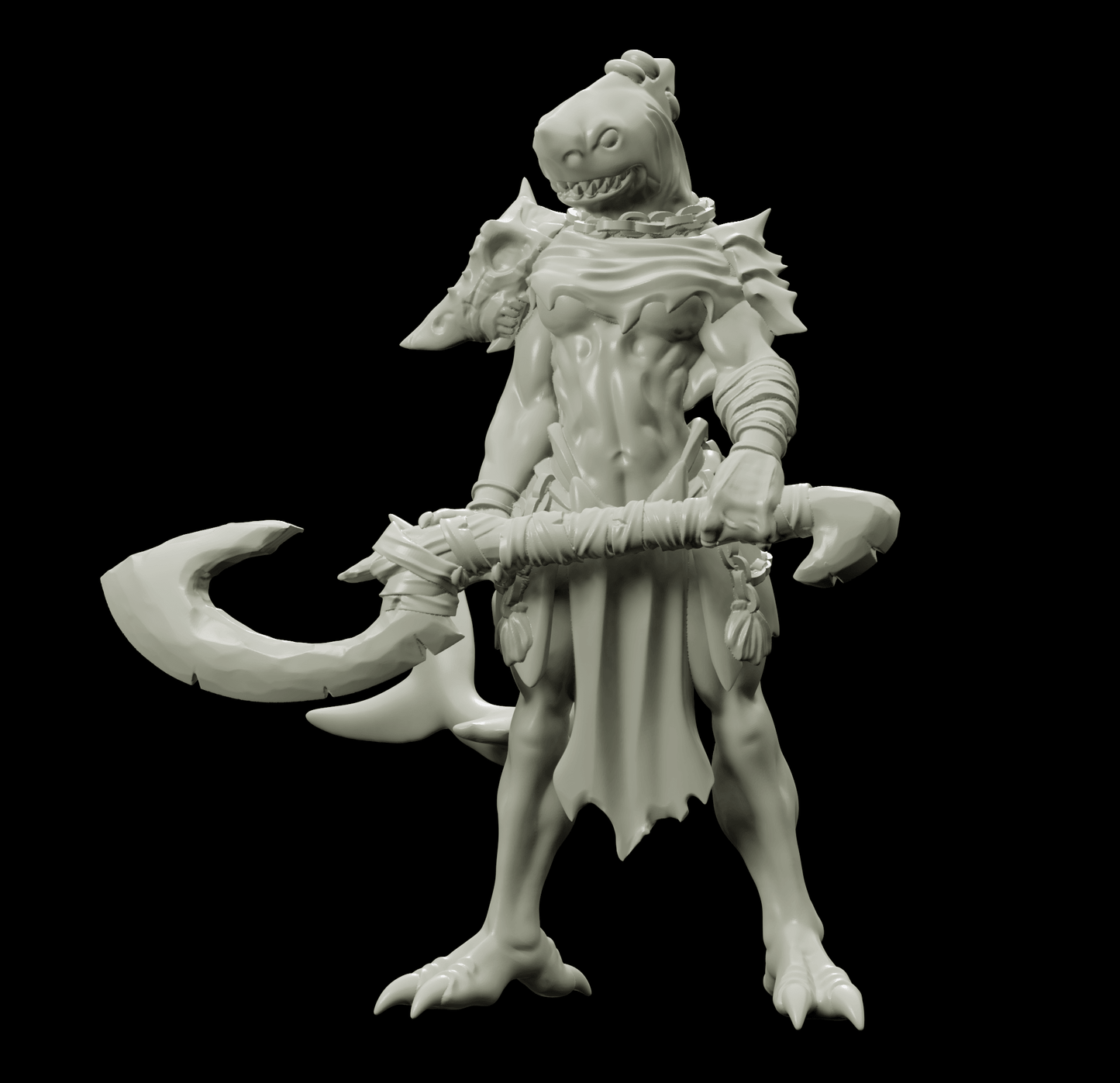 3D Printed Bestiary Vol. 4 Nafarrate - Ephyra Lady Shark 32mm Ragnarok D&D