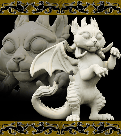 3D Printed Bestiary Vol. 4 Nafarrate - Fowur Draconic Ancestry 32mm Ragnarok D&D