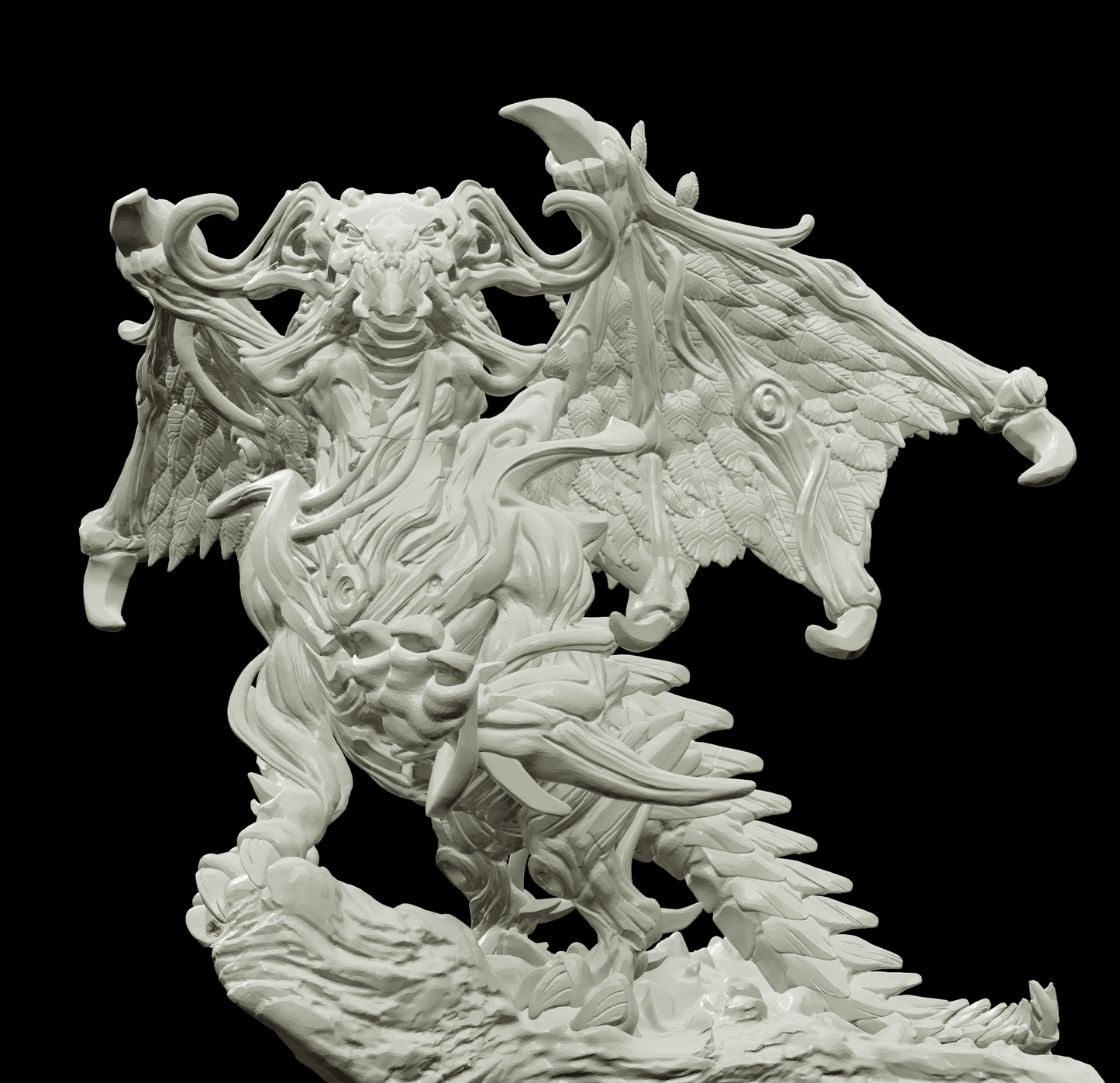3D Printed Bestiary Vol. 4 Nafarrate - Frukag Forrest Dragon 32mm Ragnarok D&D