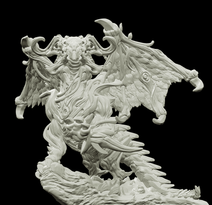 3D Printed Bestiary Vol. 4 Nafarrate - Frukag Forrest Dragon 32mm Ragnarok D&D