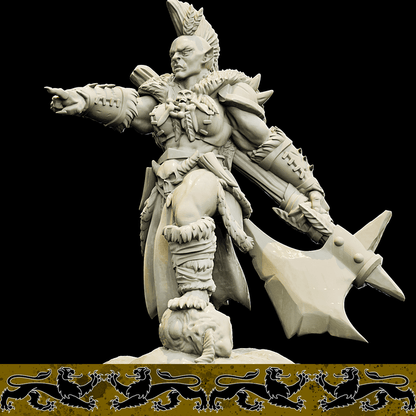 3D Printed Bestiary Vol. 4 Nafarrate - Gatha Female Orc 32mm Ragnarok D&D