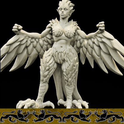 3D Printed Bestiary Vol. 4 Nafarrate - Harpy 32mm Ragnarok D&D
