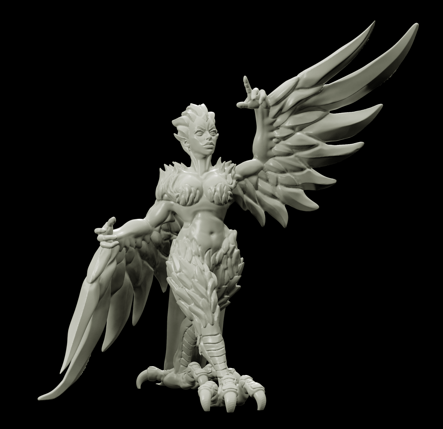 3D Printed Bestiary Vol. 4 Nafarrate - Harpy 32mm Ragnarok D&D