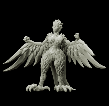 3D Printed Bestiary Vol. 4 Nafarrate - Harpy 32mm Ragnarok D&D