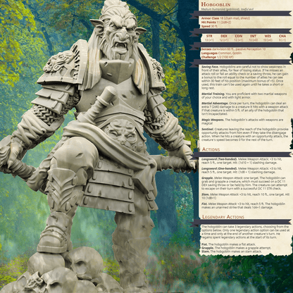 3D Printed Bestiary Vol. 4 Nafarrate - Hobgoblin 32mm Ragnarok D&D