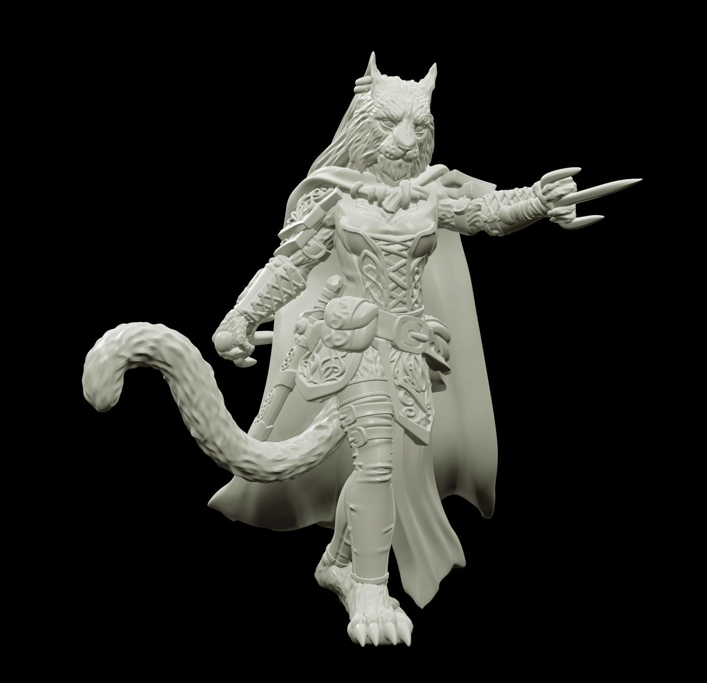 3D Printed Bestiary Vol. 4 Nafarrate - Ishu Tigress 32mm Ragnarok D&D