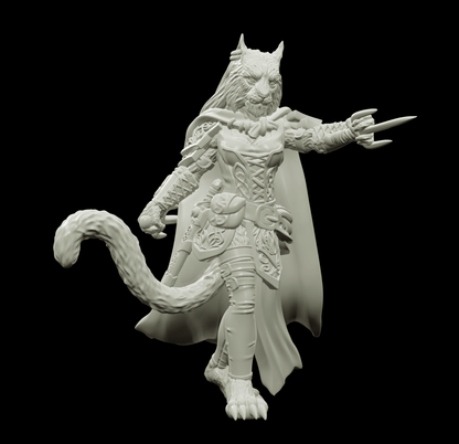 3D Printed Bestiary Vol. 4 Nafarrate - Ishu Tigress 32mm Ragnarok D&D