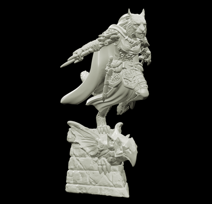 3D Printed Bestiary Vol. 4 Nafarrate - Ishu Tigress 32mm Ragnarok D&D