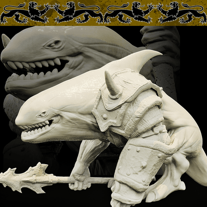 3D Printed Bestiary Vol. 4 Nafarrate - Jikax Killer Whale 32mm Ragnarok D&D