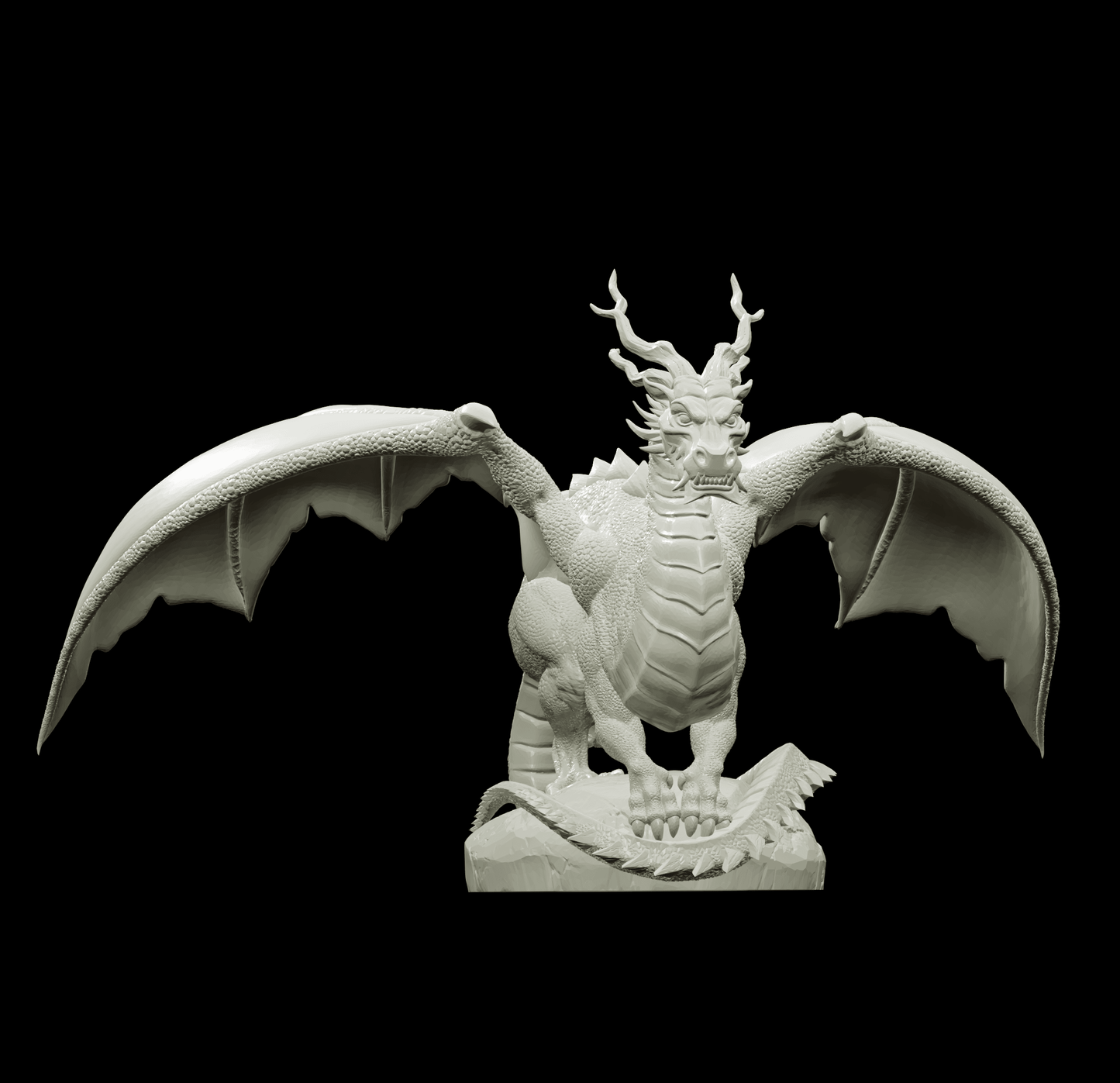 3D Printed Bestiary Vol. 4 Nafarrate - Kaesin Green Dragon 32mm Ragnarok D&D