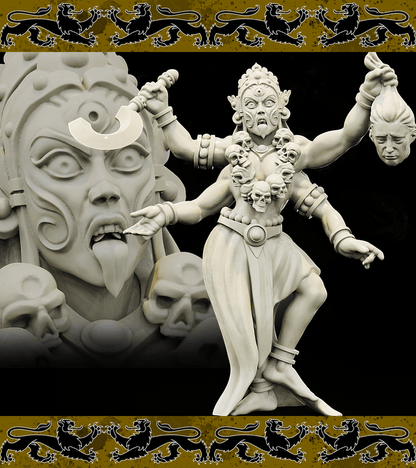 3D Printed Bestiary Vol. 4 Nafarrate - Kali Goddess 32mm Ragnarok D&D