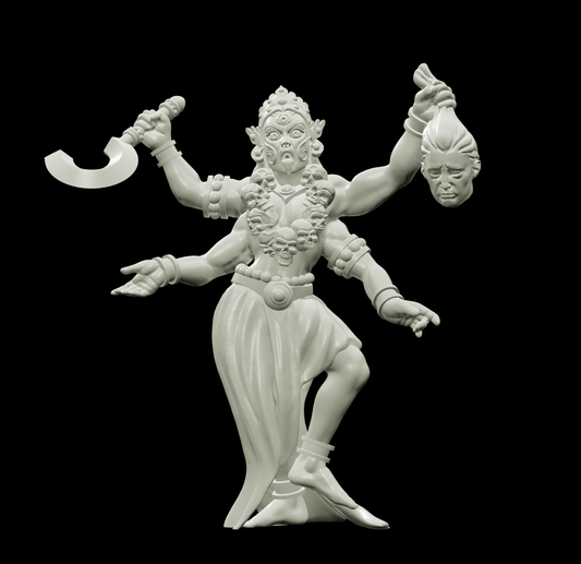 3D Printed Bestiary Vol. 4 Nafarrate - Kali Goddess 32mm Ragnarok D&D
