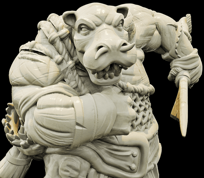 3D Printed Bestiary Vol. 4 Nafarrate - Kiboko Hippo Man 32mm Ragnarok D&D