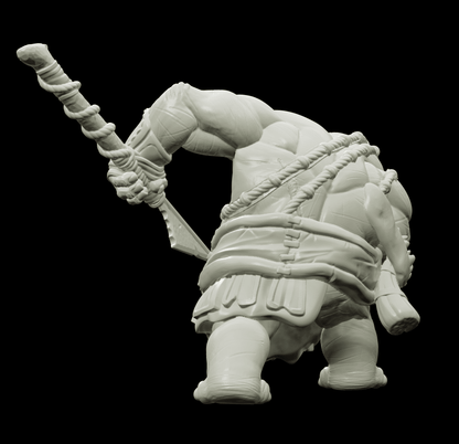 3D Printed Bestiary Vol. 4 Nafarrate - Kiboko Hippo Man 32mm Ragnarok D&D