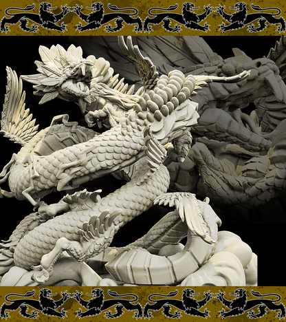 3D Printed Bestiary Vol. 4 Nafarrate - Kukulkan Sea Serpent 32mm Ragnarok D&D