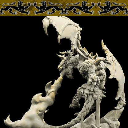 3D Printed Bestiary Vol. 4 Nafarrate - Lasair Lava Dragon 32mm Ragnarok D&D