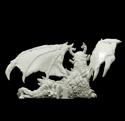 3D Printed Bestiary Vol. 4 Nafarrate - Lasair Lava Dragon 32mm Ragnarok D&D