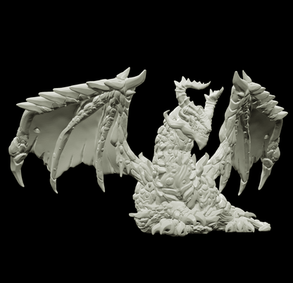 3D Printed Bestiary Vol. 4 Nafarrate - Lasair Lava Dragon 32mm Ragnarok D&D