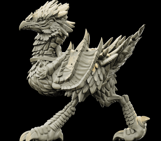 3D Printed Bestiary Vol. 4 Nafarrate - Meccury Bird 32mm Ragnarok D&D