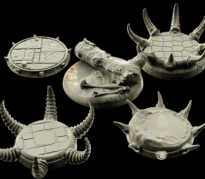 3D Printed Bestiary Vol. 4 Nafarrate Monster Round Bases Set 25 28 32 35mm D&D