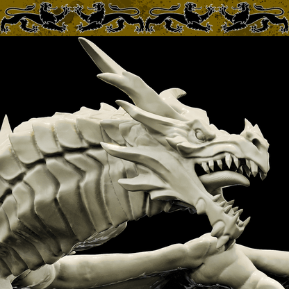 3D Printed Bestiary Vol. 4 Nafarrate - Naigoith Red Dragon 32mm Ragnarok D&D