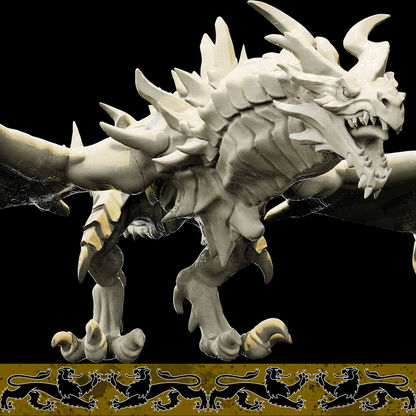 3D Printed Bestiary Vol. 4 Nafarrate - Naigoith Red Dragon 32mm Ragnarok D&D