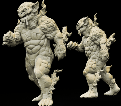 3D Printed Bestiary Vol. 4 Nafarrate - Onyx Elemental 32mm Ragnarok D&D