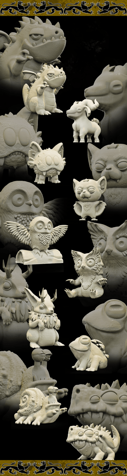 3D Printed Bestiary Vol. 4 Nafarrate - Pets Minions Familiars 32mm Ragnarok D&D