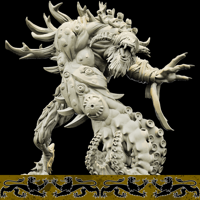 3D Printed Bestiary Vol. 4 Nafarrate - Pon'uglrit Bugbear 32mm Ragnarok D&D