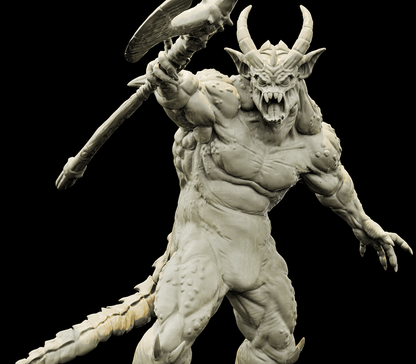3D Printed Bestiary Vol. 4 Nafarrate - Quas'kuma Demon Fiend 32mm Ragnarok D&D