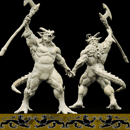 3D Printed Bestiary Vol. 4 Nafarrate - Quas'kuma Demon Fiend 32mm Ragnarok D&D