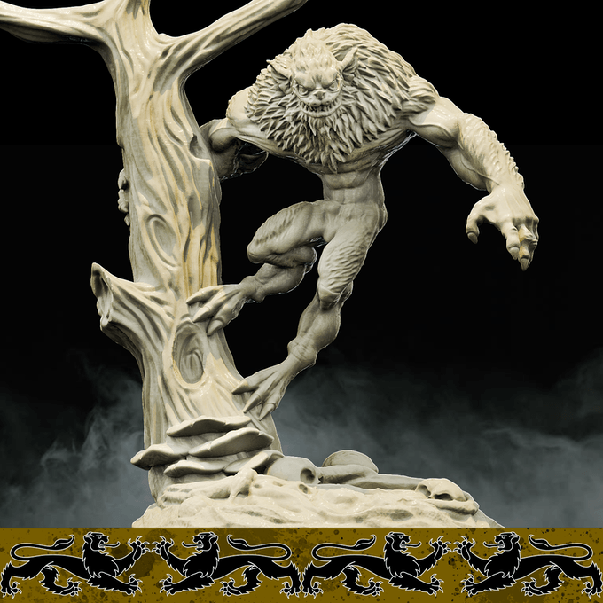 3D Printed Bestiary Vol. 4 Nafarrate - Quathar Fiend 32mm Ragnarok D&D