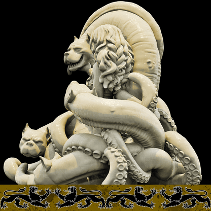 3D Printed Bestiary Vol. 4 Nafarrate - Scylla Fiend 32mm Ragnarok D&D