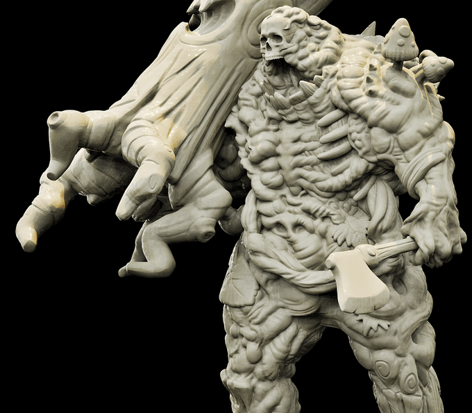 3D Printed Bestiary Vol. 4 Nafarrate - Serrath Shambling Mound 32mm Ragnarok D&D