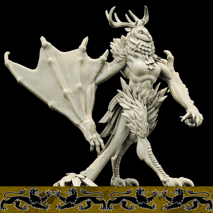 3D Printed Bestiary Vol. 4 Nafarrate - Thalassa Owlfolk 32mm Ragnarok D&D