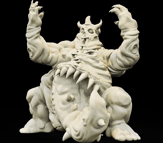 3D Printed Bestiary Vol. 4 Nafarrate - Undead Froghemoth 32mm Ragnarok D&D