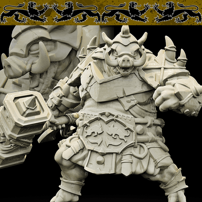 3D Printed Bestiary Vol. 4 Nafarrate - Wereboar 32mm Ragnarok D&D