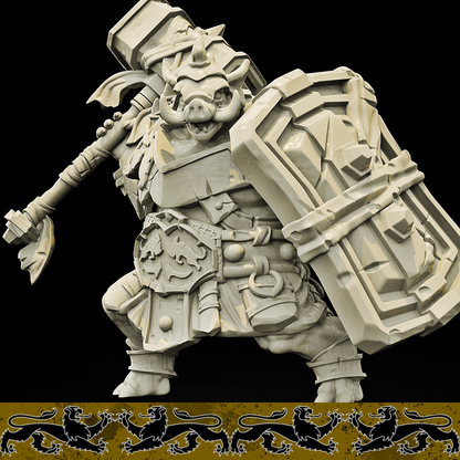 3D Printed Bestiary Vol. 4 Nafarrate - Wereboar 32mm Ragnarok D&D