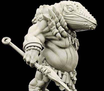 3D Printed Bestiary Vol. 4 Nafarrate - Xjemi Whale Warrior 32mm Ragnarok D&D