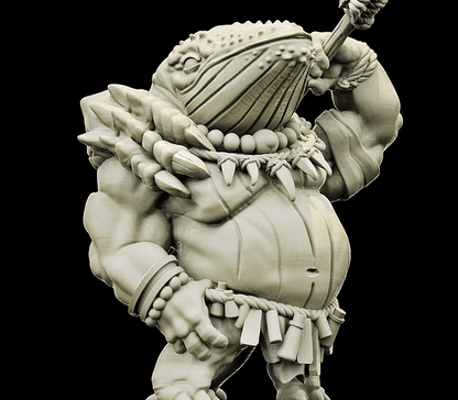 3D Printed Bestiary Vol. 4 Nafarrate - Xjemi Whale Warrior 32mm Ragnarok D&D