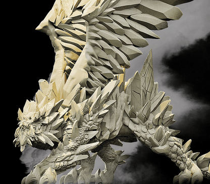 3D Printed Bestiary Vol. 4 Nafarrate - Ydun White Dragon 32mm Ragnarok D&D