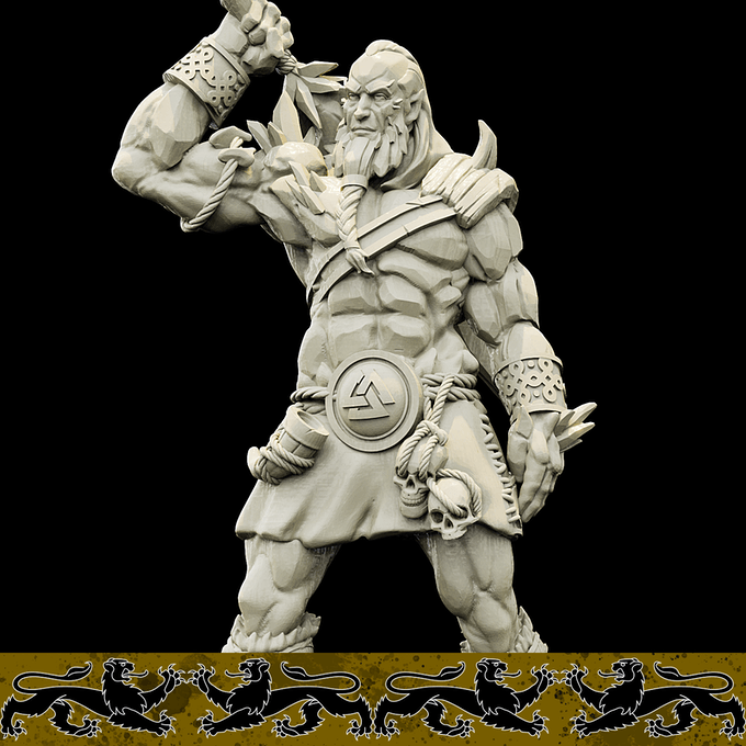 3D Printed Bestiary Vol. 4 Nafarrate - Ymir Undead Giant 32mm Ragnarok D&D