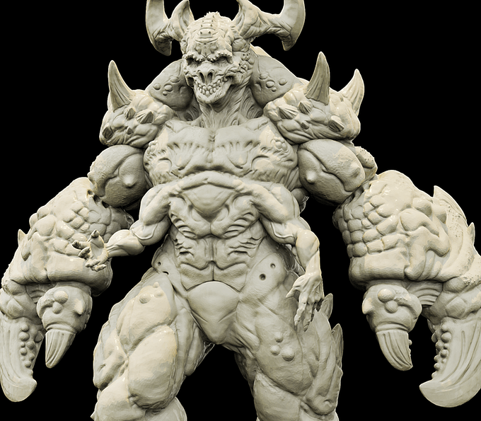 3D Printed Bestiary Vol. 4 Nafarrate - Zisglabrezu Demon Fiend 32mm Ragnarok D&D
